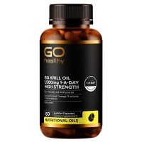 Go Healthy高之源磷虾油60粒 1500mg Omega3+虾青素